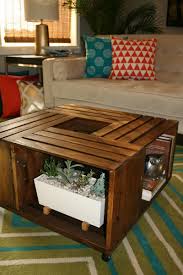 Diy crate coffee table crate table cool coffee tables decorating coffee tables apartment desk diy wood stain crate furniture wooden crates living room decor. Wine Crate End Table Shefalitayal
