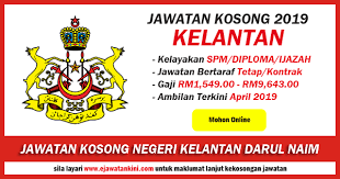 Kerja kosong sushi king cawangan baru aeon nilai, 13 januari 2019. Jawatan Kosong 2019 Negeri Kelantan Darul Naim Kelayakan Spm Diploma Ijazah Ejawatankini Com
