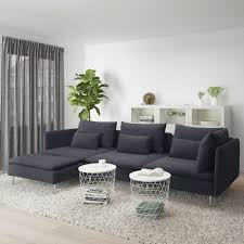 Soderhamn Sectional 4 Seat With Chaise Samsta Dark Gray Ikea Comfortable Sofa Ikea Sofa Chaise