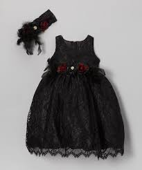 Black Lace Dress Flower Headband Toddler Girls Toddler Dress Goth Baby Girl Outfits