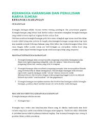 34 full pdf related to this paper. Kerangka Karangan Dan Penulisan Karya Ilmiah