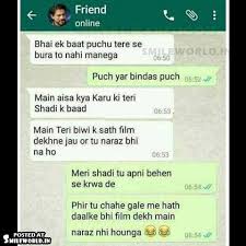 New bollywood jokes in hindi. Screenshot Whatsapp Funny Conversation In Hindi Smileworld