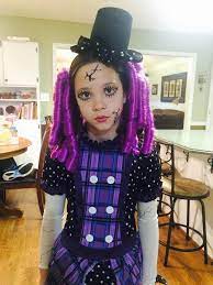 Tween Broken Doll Costume And Makeup Broken Doll Costume Doll Makeup Halloween Broken Doll Makeup