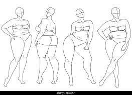 Curvy Woman Line Drawing Cut Out Stock Images & Pictures - Alamy