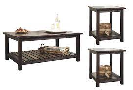 Mestler 3 Piece Table Set Ashley Furniture Homestore Table Settings Living Room Sets Coffee And End Tables