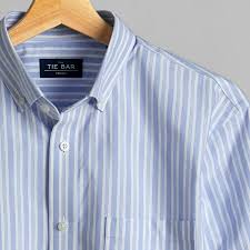 Men S Blue Dress Shirts Dress Shirts Tie Bar