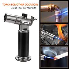 Butane torch, culinary torch refillable kitchen butane torch lighter with safety lock and adjustable flame for desserts, creme brulee, bbq and baking(butane gas not included). Cadrim Butane Torch Refillable Culinary Blow Torch Double Fire Cooking Torch And Small Adjustable Flame Kitchen Torch For Creme Brulee Baking Bbq Butane Fuel Not Included Pricepulse