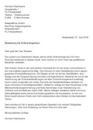 Für deine bewerbung als softwareentwickler/in benötigst du dein anschreiben, einen tabellarischen lebenslauf und deine zeugnisse und referenzen. Muster Bewerbung Als Softwareingenieur