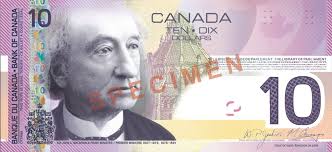 10 Canadian Dollar Note Obverse Canadian Dollar Canadian