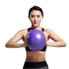 25cm Yoga Pilates Fitness Trainer Mini Ball Pump Pilates Stress Trainer Pods Balloons Physical Trainer Free Ship Yoga Tuneup Balls Yoga Ball Size