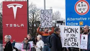 Why are anti-Elon Musk Tesla protests being held in the UK?