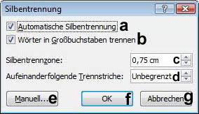 Maybe you would like to learn more about one of these? Silbentrennung In Word