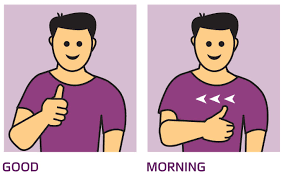 Printable / written asl asl play, deaf culture, more Good Morning In British Sign Language Steemit