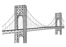 George Washington Bridge Drawing Simple Drawing Of Historical George Washington Aff Bridge Drawin Bridge Drawing Easy Drawings George Washington Bridge