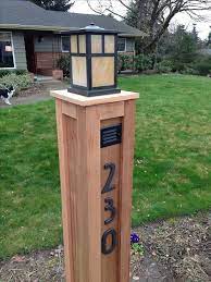 17 Diy Mailbox Ideas Are Sure To Promote The Appeal Craftsman House Numbers Craftsman Lighting Diy Backyard
