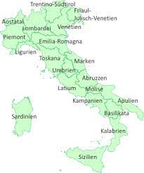 Italien ist in 20 regionen untergliedert, von denen 5 autonome regionen mit sonderstatut sind. Italien Regionen Italien Info