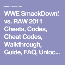 Enter the following code for the respective unlockable: Wwe Smackdown Vs Raw 2011 Cheats Codes Cheat Codes Walkthrough Guide Faq Unlockables For Xbox 360 Cheating Coding Wwe