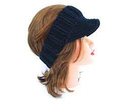 Marine Sun Visor Women S Visor Head Wrap Brimmed Ear Etsy Crochet Headband Crochet Slouchy Beanie Crochet Accessories