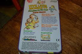 Mama called the doctor and the doctor said, no more monkeys jumping on the bed! Five Little Monkeys Jumping On The Bed Card Game Image Boardgamegeek