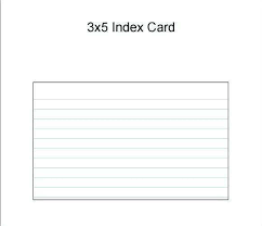 Lines provide space for clean, efficient writing. 84 Free 3 X 5 Index Card Template Word Formating By 3 X 5 Index Card Template Word Cards Design Templates