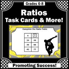 Ratios And Proportions Task Cards Distance Learning Math Digital Activities Ratio Task Cards Ratio Tables Math Center Activities