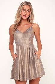 Keeps Getting Better Gold Skater Dress In 2020 Gold Skater Dress Sequin Bodycon Dress Ruffle Bodycon Dress