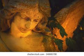 Beautiful Close Af Face Angel Stone Stock Photo 348085700