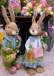 Hopping Through Stores To Peek At Their Easter Goodies Contest Easter Bunny Decorations Diy Easter Decorations Easter Bunny Basket Craft