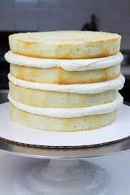 This recipe yields a tall vanilla cake. Vanilla Layer Cake Recipe Delicious One Bowl Recipe