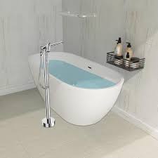 Bathtubs are as much a personal place of retreat from the world as they are the spot in our homes where we get clean. Topcraft 55 In Contemporary Design Acrylic Soaking Spa Tub Non Whirlpool Freestanding Bathtub In White Bt2020 55 The Home Depot
