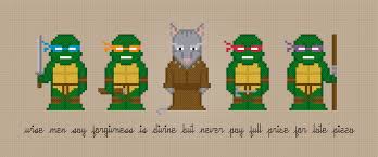 You can count on us! Teenage Mutant Ninja Turtles Cross Stitch Pattern