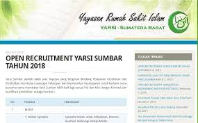 Maybe you would like to learn more about one of these? Lowongan Kerja Yarsi Sumbar 2018