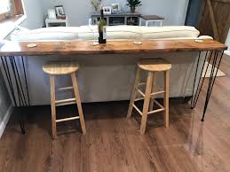 Reclaimed Wood Bar Table With Hairpin Legs Custom Sofa Bar Etsy In 2020 Wood Bar Table Reclaimed Wood Bars Bar Table