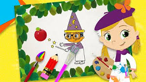 This is a commercial website from. Hey Duggee Drawing Game Paint And Colour A Picture With Duggee Cbeebies Bbc