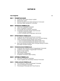 Diisi dengan nomor menurut urutan pembukuan barang inventaris ke dalam buku induk barang inventaris, sesuai dengan bukti penyerahan barang. Daftar Isi Manajemen Perbekalan