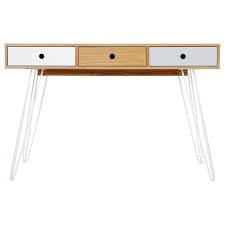 More images for console meuble scandinave » Meuble Console 3 Tiroirs Esprit Scandinave Coloris Blanc Gris Cdiscount Maison