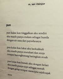 Pun By Aan Mansyur Kutipan Buku Sajak Buku
