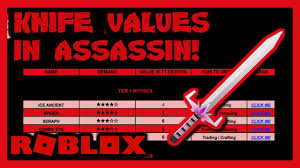 Roblox Assassin Value List March 2019 New Link