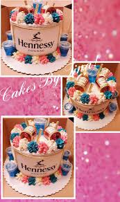 Birthday Cake Jello Shots Hennessy Birthday Cake Girly Colors Theme Gold Bling Miniature Hennys Jello Shots Hennessy Cake Birthday Cakes For Her Cake