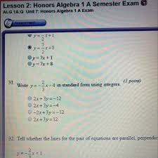 Each one expresses the equation of a line, and each one has its own pros and cons. How Do You Write A Equation In Standard Form Using Integers Tessshebaylo