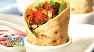 Rajma And Spinach Wrap Multi Nutrient Recipe By Tarla Dalal Spinach Wraps Recipes Food