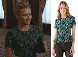 Nashville Juliette Barnes Hayden Panettiere Green Teal Peplum Top By Opening Ceremony Getthelook Nashville Nashville Style Fashion Fashion News