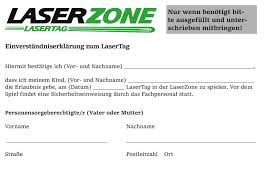 Einverstandniserklarung Zum Lasertag In Der Laserzone Kiel Laserzone