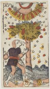 1650 Tarot De Paris Jacques Vieville Trump Xvi Ligtning Tarot Cards Art The Tower Tarot Card Le Tarot