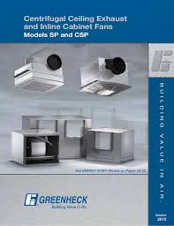 Centrifugal Ceiling Exhaust And Inline Cabinet Fans