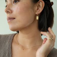 9ct gold charm hoop earrings online