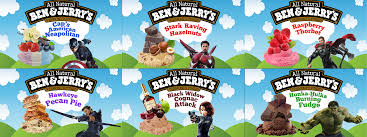 How many ben & jerry's flavors are there, and what are they? Avengers Ben Jerry S Flavors Marvelstudios