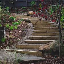 Gravel pathways can be an excellent addition to your garden or landscape. Feature Landscapes Sleeper Steps Feature Rocks And Decorative Gravel Form This Pathway Linking Upper And Lower Garden Areas Implemented By Us Design Nevilledesignstudio Blair Millar Nzlandscaping Landscaper Gardendesign Facebook