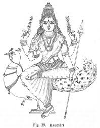 Kaumari Goddess Artwork Hinduism Art Hindu Art