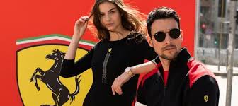 60% off lenses + free shipping. Scuderia Ferrari Collection Mena Wearing Black Sweater And Black Ray Ban Sunglasses Women Wearing Black T Shirt And Watc Black Tshirt Apparel Clothing Brand